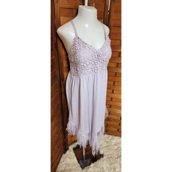 Davi & Dani New Lilac Crochet Lace Overlay Cocktail Dress Size 1XL With Pockets - Picture 3 of 5